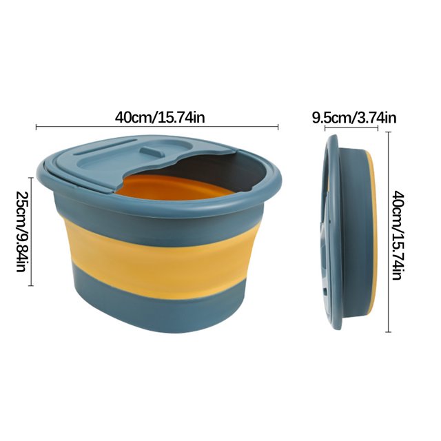 Hesxuno Folding Foot Bath Bucket Over Calf Wash Foot Basin Home Foot