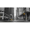 thumbnail image 2 of Frank, Assaf 32x18 White Modern Wood Framed Museum Art Print Titled - Cab on New York city street, 2 of 4