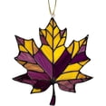 thumbnail image 2 of Stained Glass Maple Leaf Ornament, 3.14 inch Hanging Fall Window Decoration, Acrylic Xmas Tree Pendant, Handcrafted Suncatcher, Autumn Wall Accent, Festive Holiday Home Decor, Christmas Ornament, 2 of 3