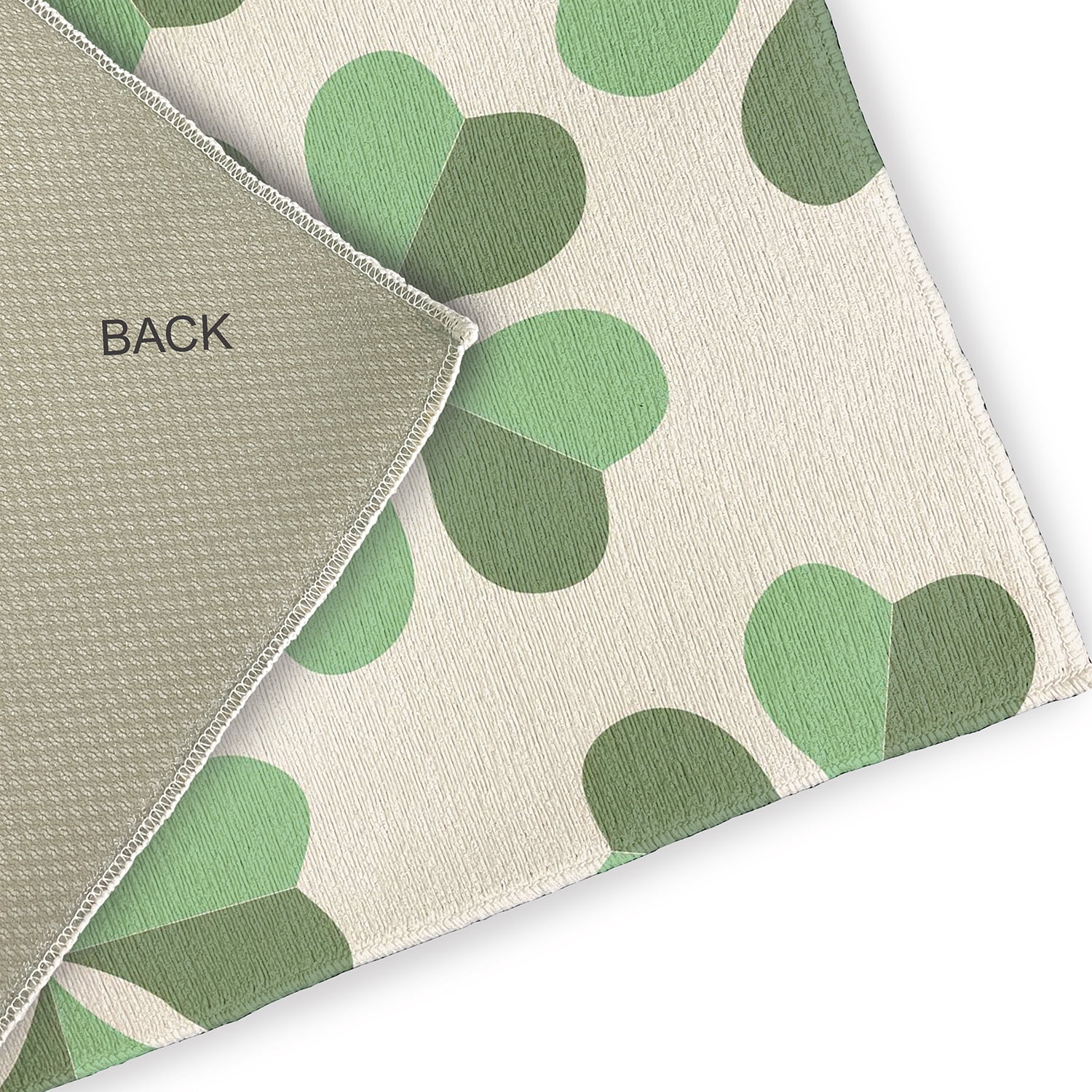 Simply Daisy 3' x 5' Laurel Tree Green Lucky Patch St. Patrick's Day Chenille Indoor/Outdoor Rug