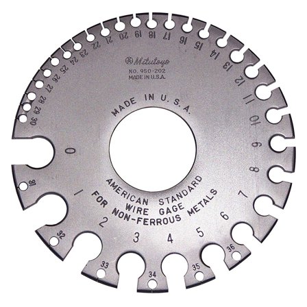 Wire Gage, Standard Wire 0 to 36