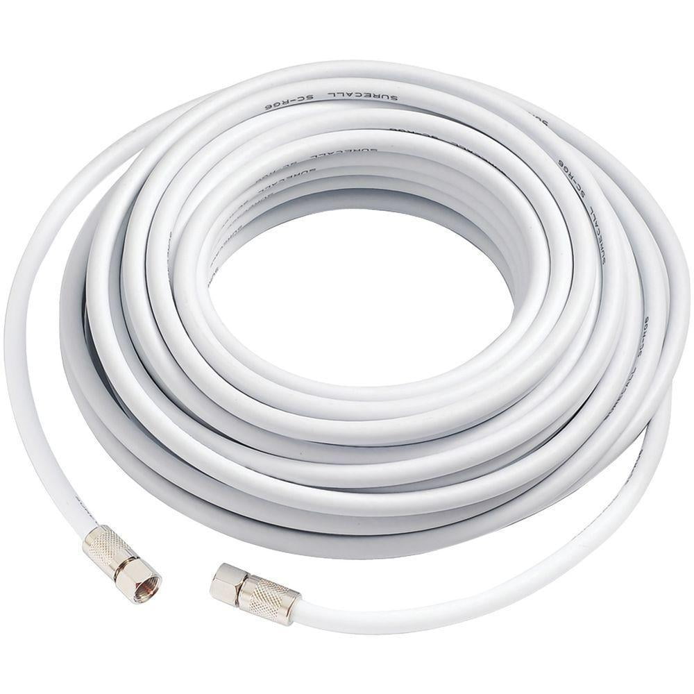 10' SureCall 400 Coaxial Cable with NMale Connectors (White Ten Feet