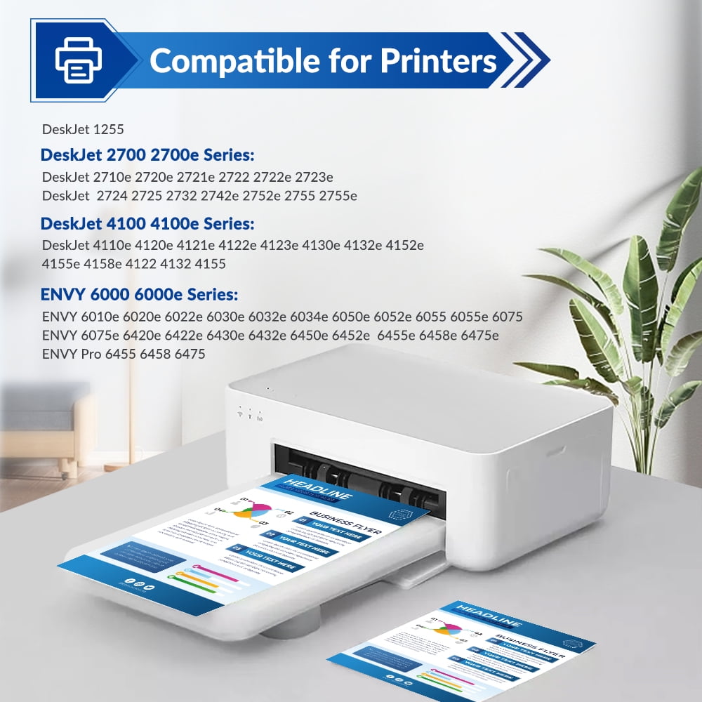 67XL Ink Compatible for 67 Ink Cartridge 67 67XL for Ink 67 67XL Black and Tri-Color for DeskJet 2775 2776 2777 2778 2779 6078 6478 Printer Ink (2 Pack)