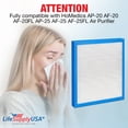 thumbnail image 3 of LifeSupplyUSA True HEPA Filter Replacement Compatible with HoMedics AP-20 AF-20 AF-20FL AP-25 AF-25 AF-25FL Air Purifier (3-Pack), 3 of 5
