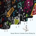 thumbnail image 6 of Math Equations Handwritten Notes Black Pattern Shower Curtain 36"x72" ,Bathroom Decorative Shower Curtains Set with 12 Hooks,Modern Waterproof Washable Shower Curtain, 6 of 6