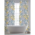 thumbnail image 5 of Lemon Tree Birds Sheer Curtains 84 Inch Length 2 Panels Set, Green Botanical Blue Floral Voile Window Treatment Rod Pocket Curtains Sheers Drapes for Bedroom/Living Room/Kitchen 52"x84"x2, 5 of 7