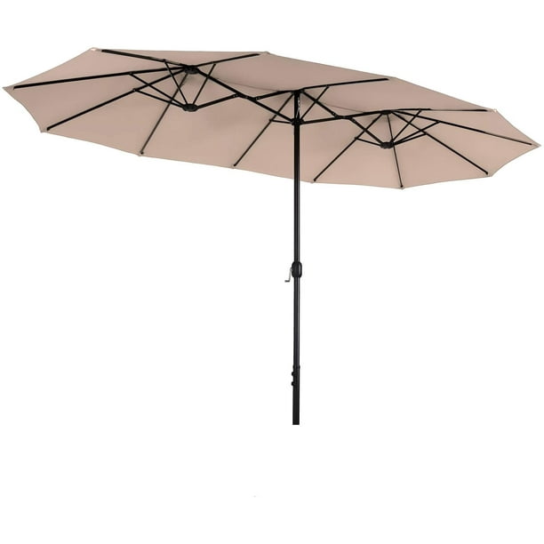 Sophia William 13ft Outdoor Patio Umbrella Extra Large Double Sided Garden With Crank Handle Beige Com Sophia William 13ft Outdoor Patio, 13 Ft Patio Umbrella With Crank