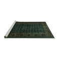 thumbnail image 2 of Ahgly Company Machine Washable Indoor Square Persian Turquoise Blue Traditional Area Rugs, 5' Square, 2 of 4