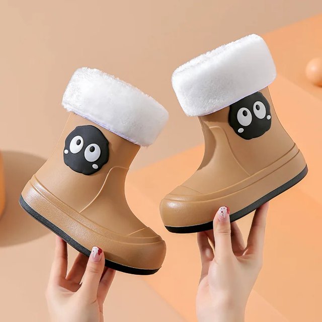 Botas de lluvia impermeables de dibujos animados para niños, zapatos de lluvia antideslizantes para niños y niñas, zapatos de bebé para guardería, venta al por mayor, Rubb para niños