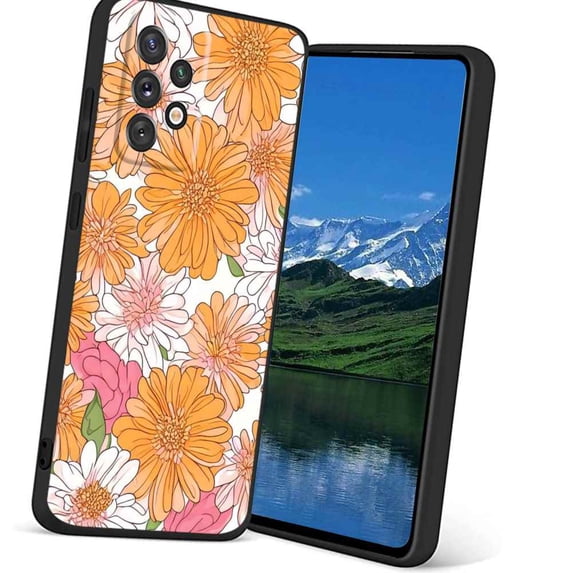 Compatible with Samsung Galaxy A52 5G Phone Case, Flower-32 Case Silicone Protective for Teen Girl Boy Case for Samsung Galaxy A52 5G