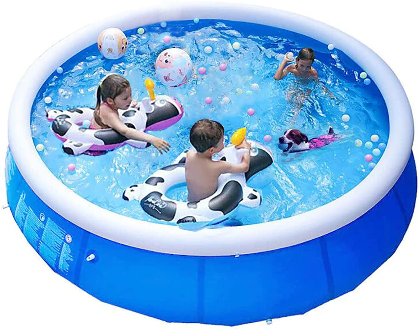 Family Inflatable Swimming Pool Above Ground, Outdoor Backyard Portable