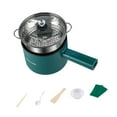 thumbnail image 4 of Olla eléctrica compacta de 1,8 l con protección contra sobrecalentamiento y hervido . Olla eléctrica para cocinar fideos, huevos y shabu shabu. verde con, 4 of 8
