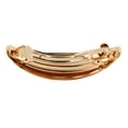 thumbnail image 6 of Shiny Metal Curved Oval Volume French Barrette Clasp Hair Accessories Gold, 6 of 6