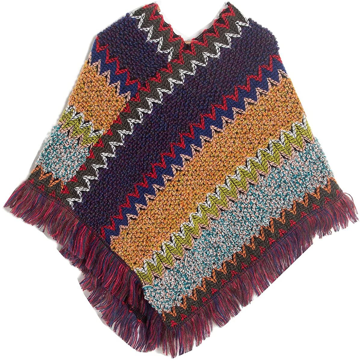 CoCopeaunts Ponchos for Women, Womens Ponchos and Wraps Winter Retro