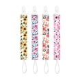 thumbnail image 1 of Portachupetes 4 unids / pack sujetadores de chupete con clip para chupete para bebés lavables con hermosos diseños para bebés, niños y niñas TOMSHOO Portachupetes, 1 of 3