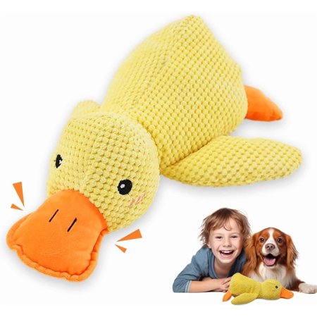 Duck Dog Toys 2026 New Calming Toy for Dogs Dog Toys for Aggressive Chewers Indestructible Toy for Large Small Dogs Durable Stuffed Dog Puppy Toys (Yellow Small)
