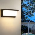 thumbnail image 1 of Lámpara de pared exterior simple moderna impermeable ABS pasillo entrada jardín balcón terraza habitación pared exterior lámpara de jardín, 1 of 4