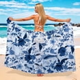 thumbnail image 5 of Women Sarong High Slit One Size Swimsuit Coverups Summer Floral Print Chiffon Wraps Beach Bikini Bathing Suit Swimwear Wrap Cover Up, 5 of 6