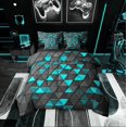 thumbnail image 1 of Erosebridal Triangle Bedding Sets Twin Size,Geometric Stereoscopic Comforter Sets with Sheets,Gradient Bedroom Decor,Reversible,7pcs, 1 of 5