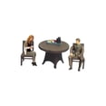 thumbnail image 2 of Modelo de chat para hombres y mujeres, escenas de comedor, modelo realista de personas pequeñas, 1/64 Marrón perfke figura en miniatura, 2 of 9