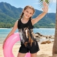 thumbnail image 4 of Psesaysky Horse Pattern Girls Tankini Swimsuit 2 Piece Modest Bathing Suits for Girls Swim Tank Top + Bottoms, Size 6-15Y, 4 of 7
