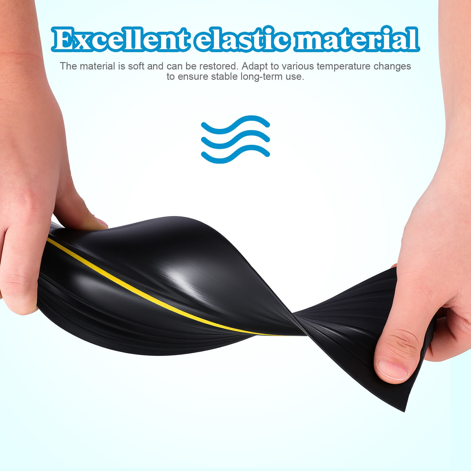 HONMEET Black Rubber Garage Door Bottom Seal Weatherproof Strip for Noise Reduction and Draft