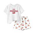 thumbnail image 4 of Cethrio Girls Summer Outfit Sets 2 Piece, Casual Short Sleeve Elastic Waist Kids' Clothing Sets White Size 7-8, 4 of 5