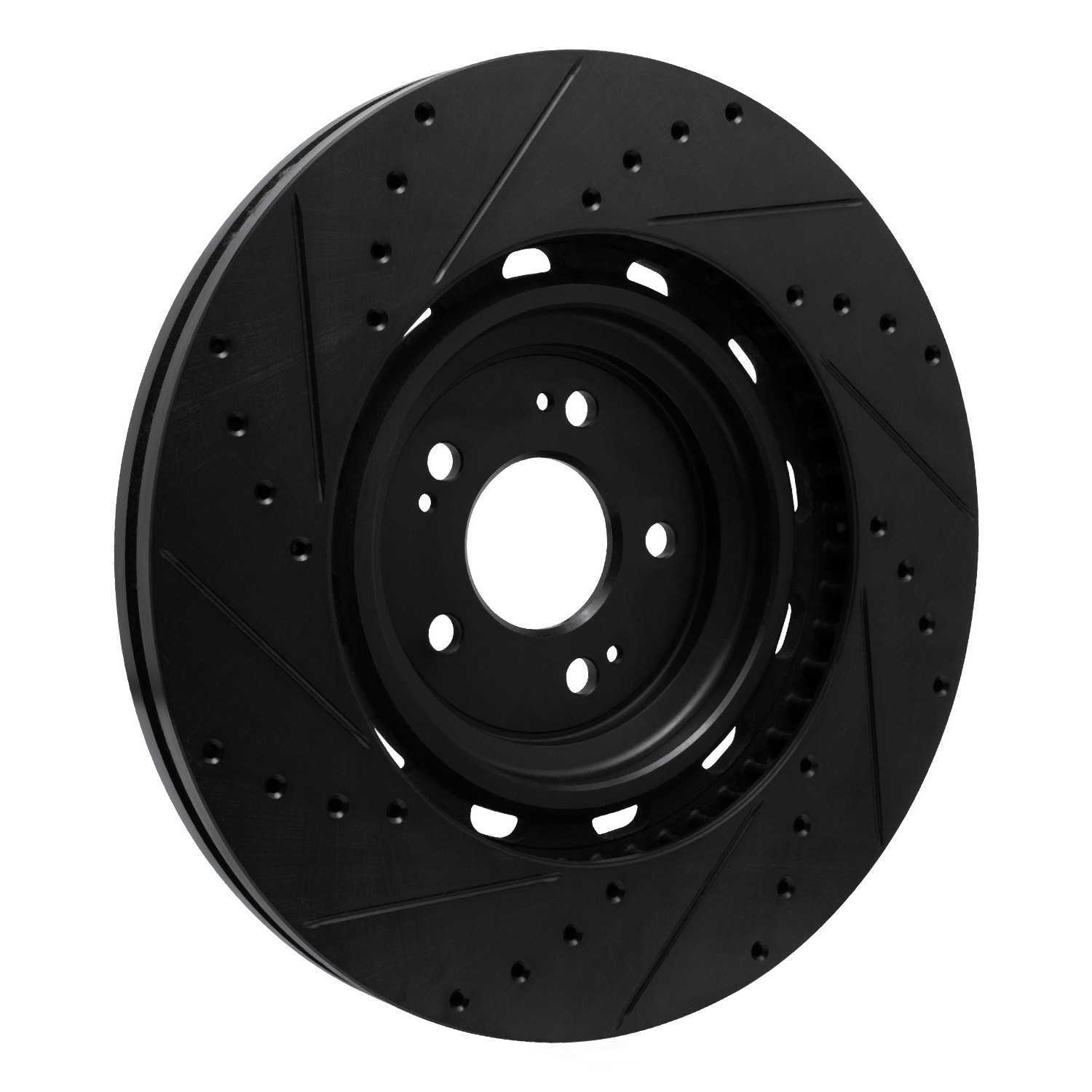 Dynamic Friction Company 633-10003R DFC Brake Rotor - Drilled And Slotted - Black