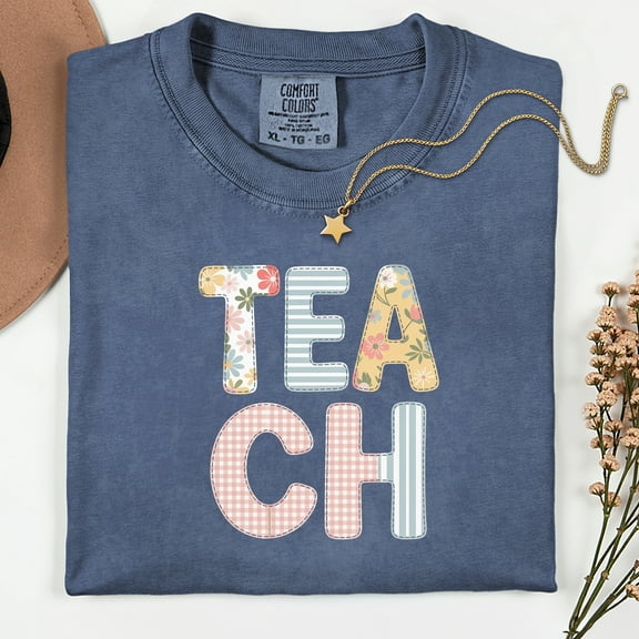 Comfort Colors® Floral Teacher Shirt Cute Teacher Gift Spring Floral Teacher Tee Gift for Teacher Teaching Shirt Teacher Appreciation Gift