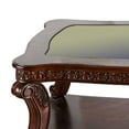 thumbnail image 2 of Traditional Coffee Table with Cabriole Legs and Wooden Carving, Brown, 2 of 5