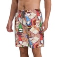 thumbnail image 2 of Balery Gnomes Books Tea Cups Traje de Baño Estilo Hawaiano para Hombre, Shorts de Secado Rápido con Bolsillos-Medium, 2 of 6
