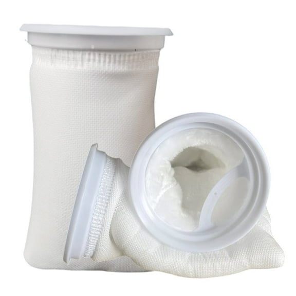 4 Inch Ring Filter Socks 200 Micron - Aquarium Felt Filter Bags -4 Inch Ring By 9.8 Inch Long [Short Version] - Fits Eshopps and Aqueon