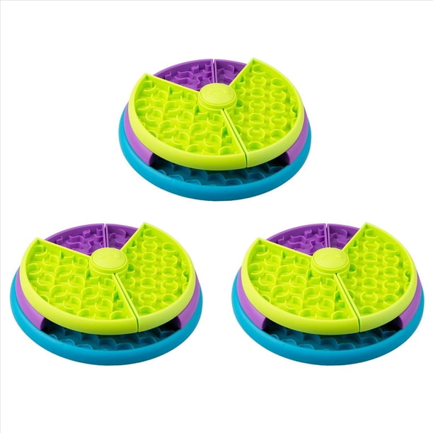 3X Comedero Lento para Perros de 3 Niveles, Reduce el Aburrimiento y la Ansiedad, Comedero Rompecabezas para Perros, Comedero Interactivo Antideslizante para Perros