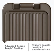 George Foreman 2‑Serving Electric Indoor Grill, Non‑Stick Panini Press, Compact Slim Design, Easy‑Clean Drip Tray, Black