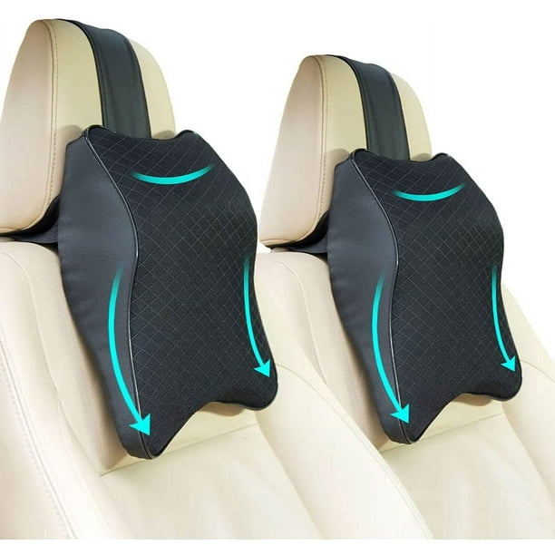 Car Seat Headrest Neck Rest Cushion Car Seat Neck Pillow 100 Pure Memory Foam Neck Pillow with Breathable Removable Cover Comfortable Ergonomic