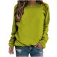 thumbnail image 2 of ICHUANYI Clearance Women Long Sleeves Casual Shirts Printing Round Neck Sweatshirt Pullover Loose Tunic Tops(Green, XXL) ICHUANYI WER2023081509748, 2 of 7