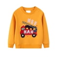 thumbnail image 2 of WIBACKER 2-7T Toddler and Little Boy's Fire Truck French Terry Cotton Crewneck Long Sleeve Sweatshirt - 1 Piece, 2 of 6
