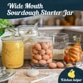 thumbnail image 6 of 1.5 Gallon Glass Jar with Lid, Wide Mouth Mason Jar for Flour Sugar, Sourdough Starter, Coffee, Large Glass Canister for Pantry Organizers & Storage, Airtight Food Storage Container, 6 of 10