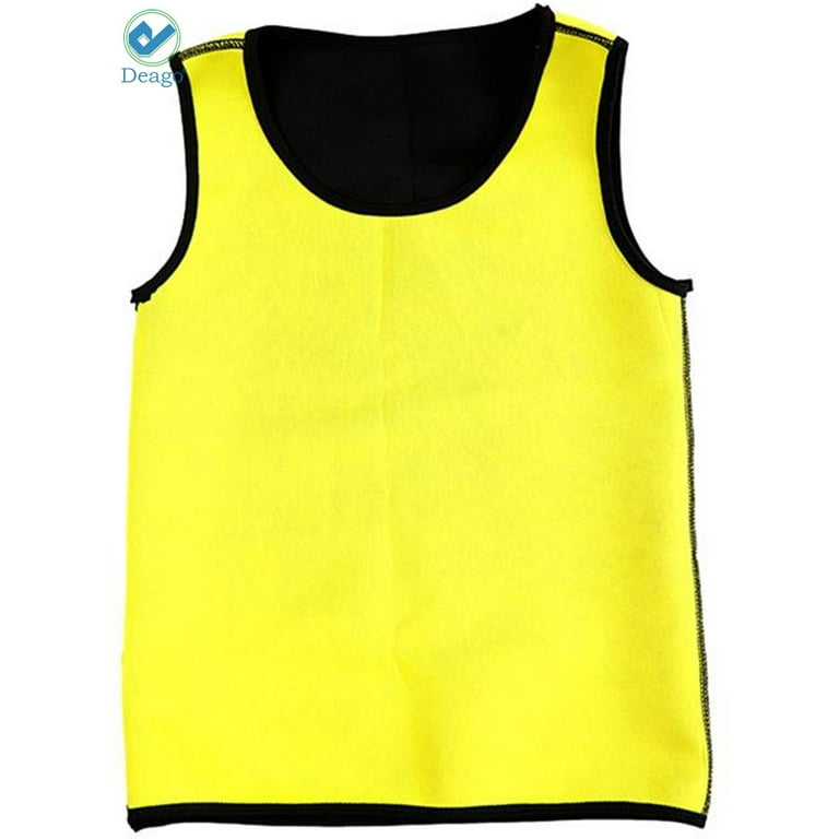 Buy HAMACTIV Zipper Body Shapers T-shirt Slimming Neoprene Tank Top Vest  Gym Yoga Sports Vest Hot Thermo Fitness Sweat Sauna Anti-cellulite Short  Sleeve Shirt by (US L), Yellow Online at desertcartSeychelles