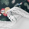 thumbnail image 3 of Round Tablecloth Baby Sloths Sleeping On The Christmas Ball Polyester Tablecover 60 Inch with Lace Design, Anti-Wrinkle and Smooth Table Cloth for Kitchen/Home Decoration, 3 of 8