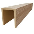 thumbnail image 3 of Ekena Millwork 7 1/2"W x 7 1/2"H x 192"L 3-Sided (U-Beam) Mena HeritageTimber Faux Wood Ceiling Beam, Vanilla Chai, 3 of 12
