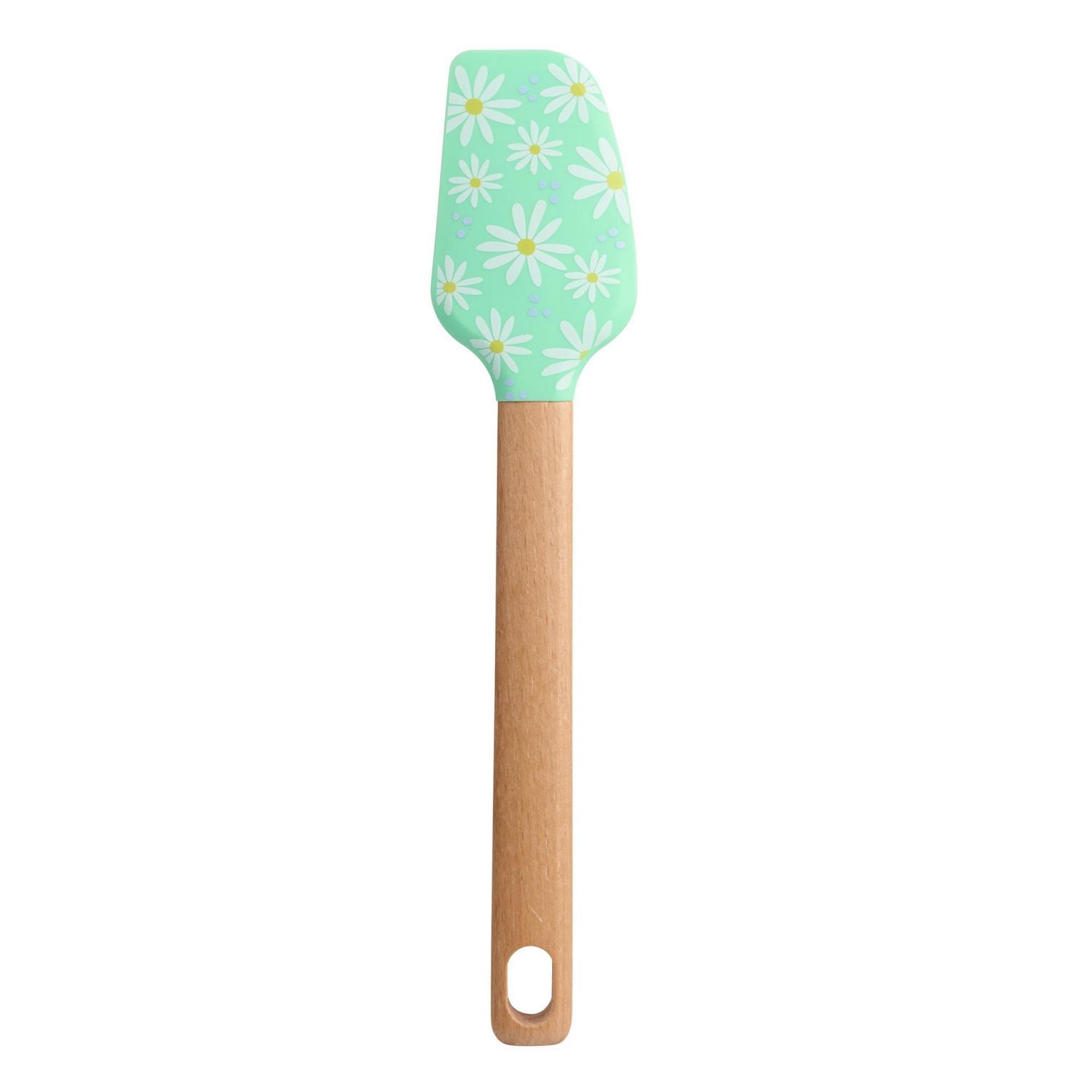 Way to Celebrate 12-inch Silicone Spatula, Flower, Green