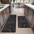 thumbnail image 5 of Marble Anti Fatigue Kitchen Mat Set of 2 Pieces Black Kitchen Rugs and Mats,Waterproof Non Slip Memory Foam Cushioned Comfort Kitchen Floor Mat Padded Kitchen Mats for Standing, 17"x 30"+17"x 47", 5 of 6