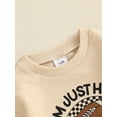 thumbnail image 5 of Baby Toddler Fall Sweatshirt Romper 0 3 6 12 18 Months Football Letter Print Long Sleeve Crew Neck Bubble Jumpsuit, 5 of 9