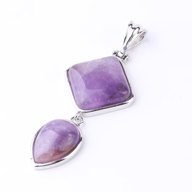 Pendentifs Géométriques en Forme de Goutte d'Eau Quartz pour Colliers Femmes Hommes