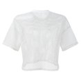 thumbnail image 5 of Womens Mesh Cover Up See Through Fishnet T Shirt Crop Top, 5 of 5