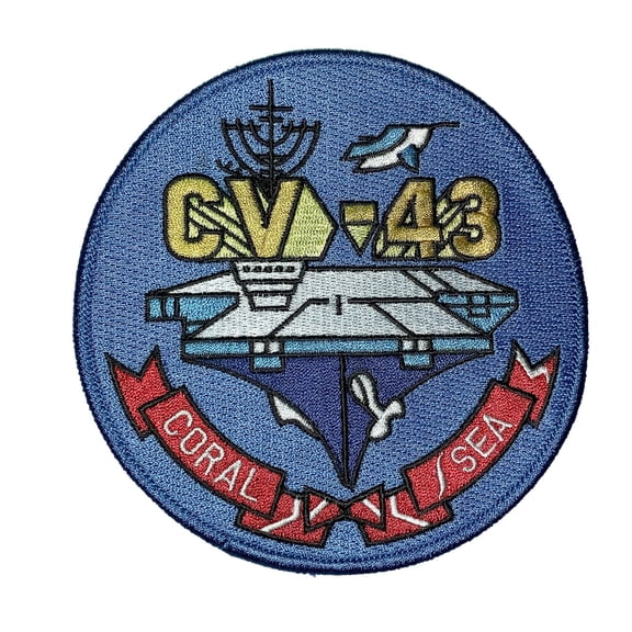 USS Coral Sea CV-43 Patch Hook and Loop, 4.5