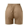 thumbnail image 6 of Sngxgn Shorts for Women Flowy Running Shorts with Pockets Spandex Workout Skorts(Khaki,XL), 6 of 7