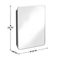 thumbnail image 6 of Flash Furniture 24" x 30" Recessed Bathroom Medicine Cabinet with Rounded Beveled Mirror and Reversible Metal Frame in Silver, 6 of 11