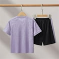 thumbnail image 3 of Odeerbi 4-13 Años Niños Niñas Verano Atletismo Trajes Algodón Secado Rápido Deportes Correr Tops Pantalones Cortos Set Top Cintura Elástica Pantalones Cortos Traje Deportivo, 3 of 4